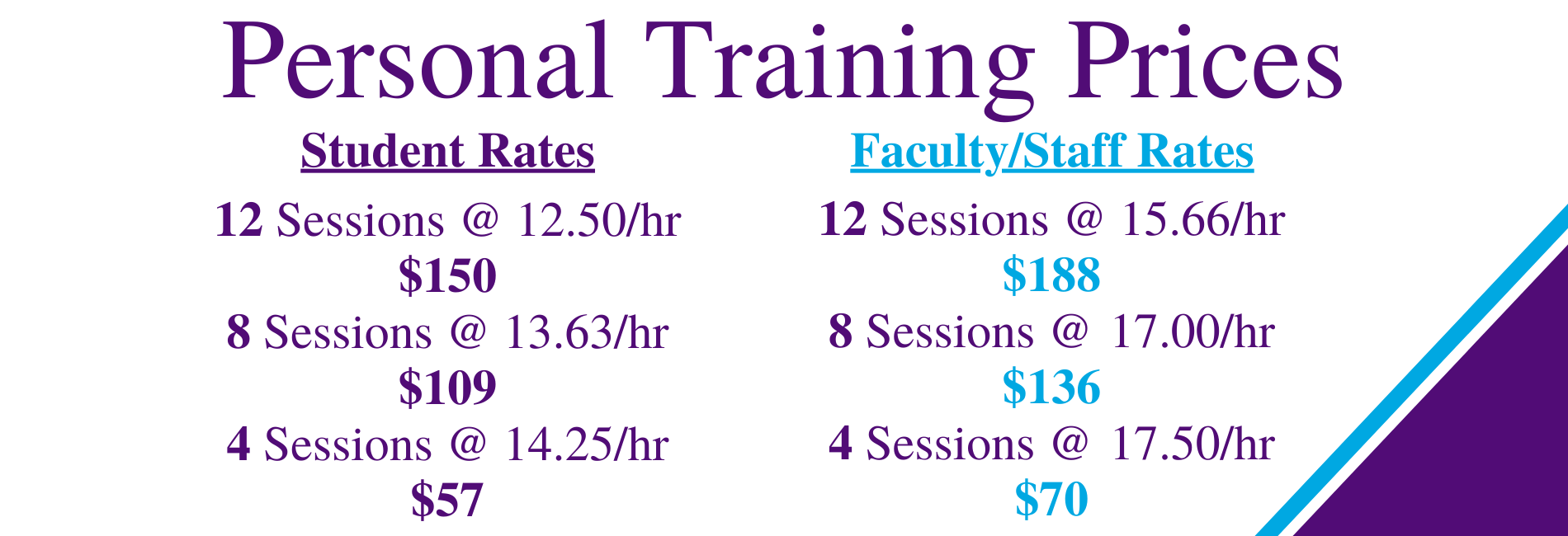 Personal Training Prices 