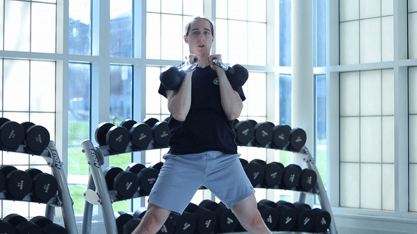 Double Shoulder Press with Side Lunge