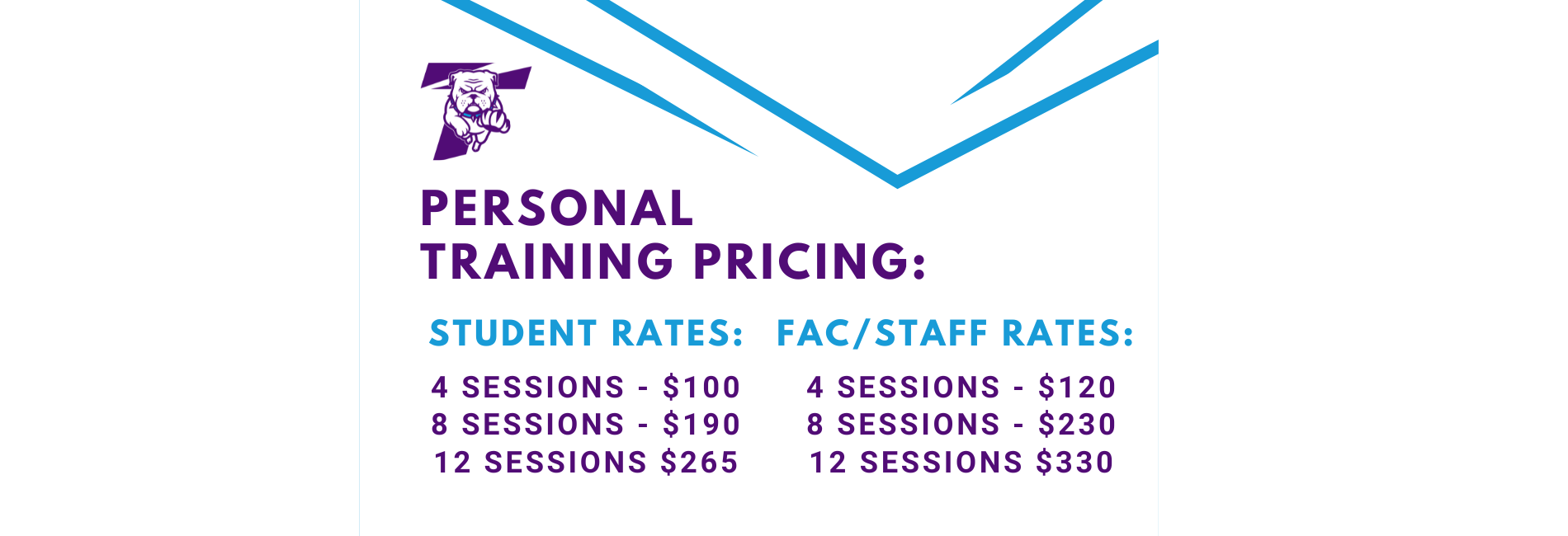 Personal Training Pricing 