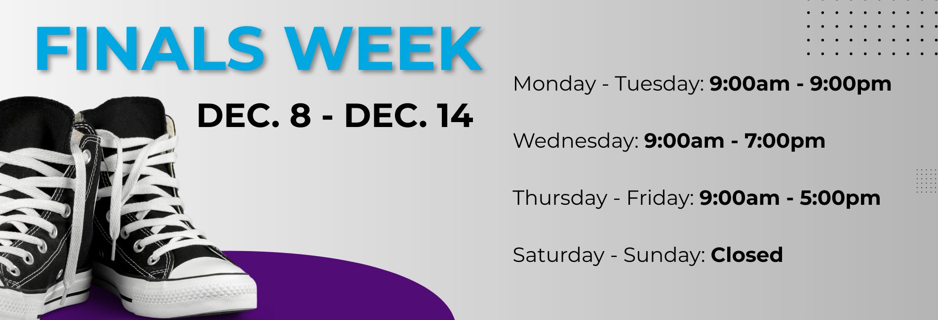 Finals Week Hours 